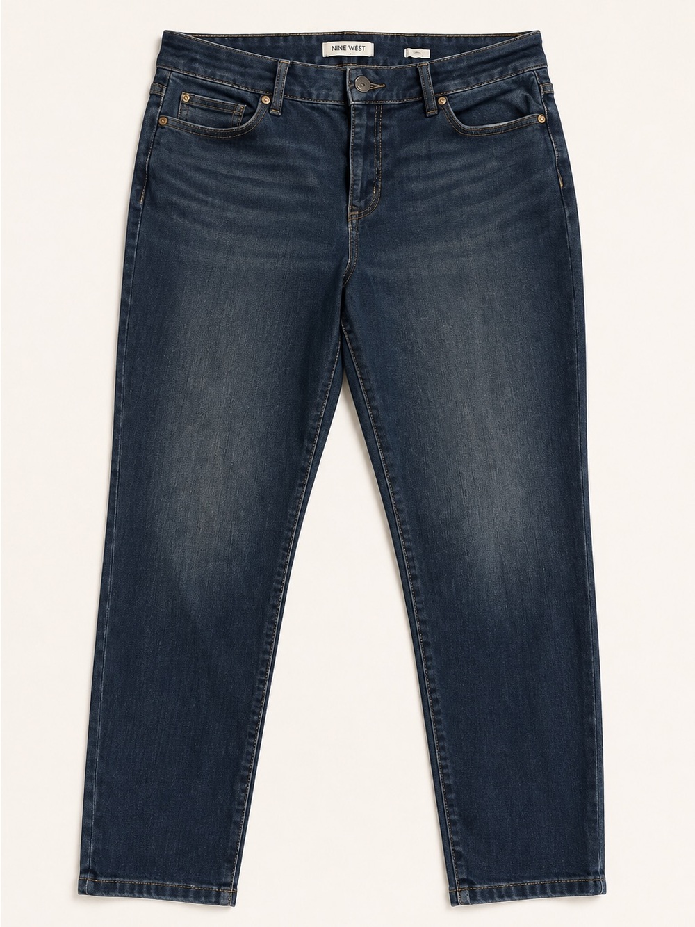 Nine West Women's Dark Indigo Boyfriend Jeans